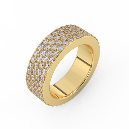 Certified Natural Diamond 3.00 Cttw Eternity Band In 14kt Gold