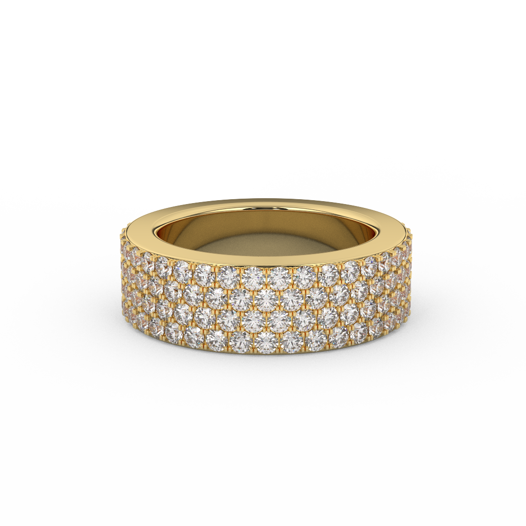 Certified Natural Diamond 3.00 Cttw Eternity Band In 14kt Gold