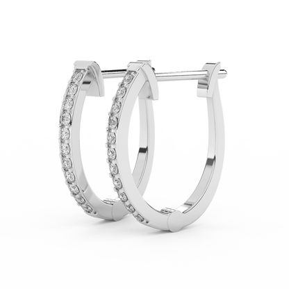 1/5 Cttw Round Diamond Hoop Earrings | Effortless Glamour In 14kt Gold