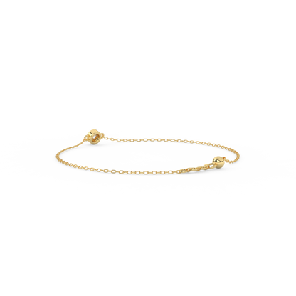 1/7 Cttw Certified Diamond Bezel-Set Bracelet In 14KT Gold