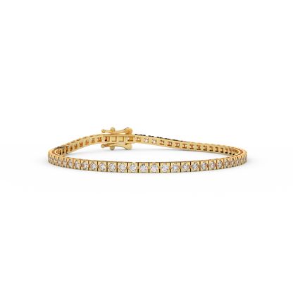 2.93 Cttw Certified Diamond Tennis Bracelet In 14KT Gold