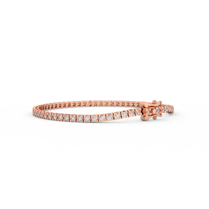 2.93 Cttw Certified Diamond Tennis Bracelet In 14KT Gold