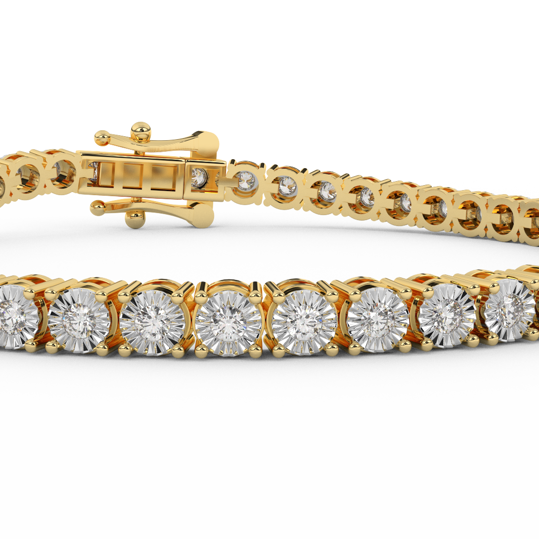 2/3 Cttw Certified Diamond Tennis Bracelet In 14KT Gold