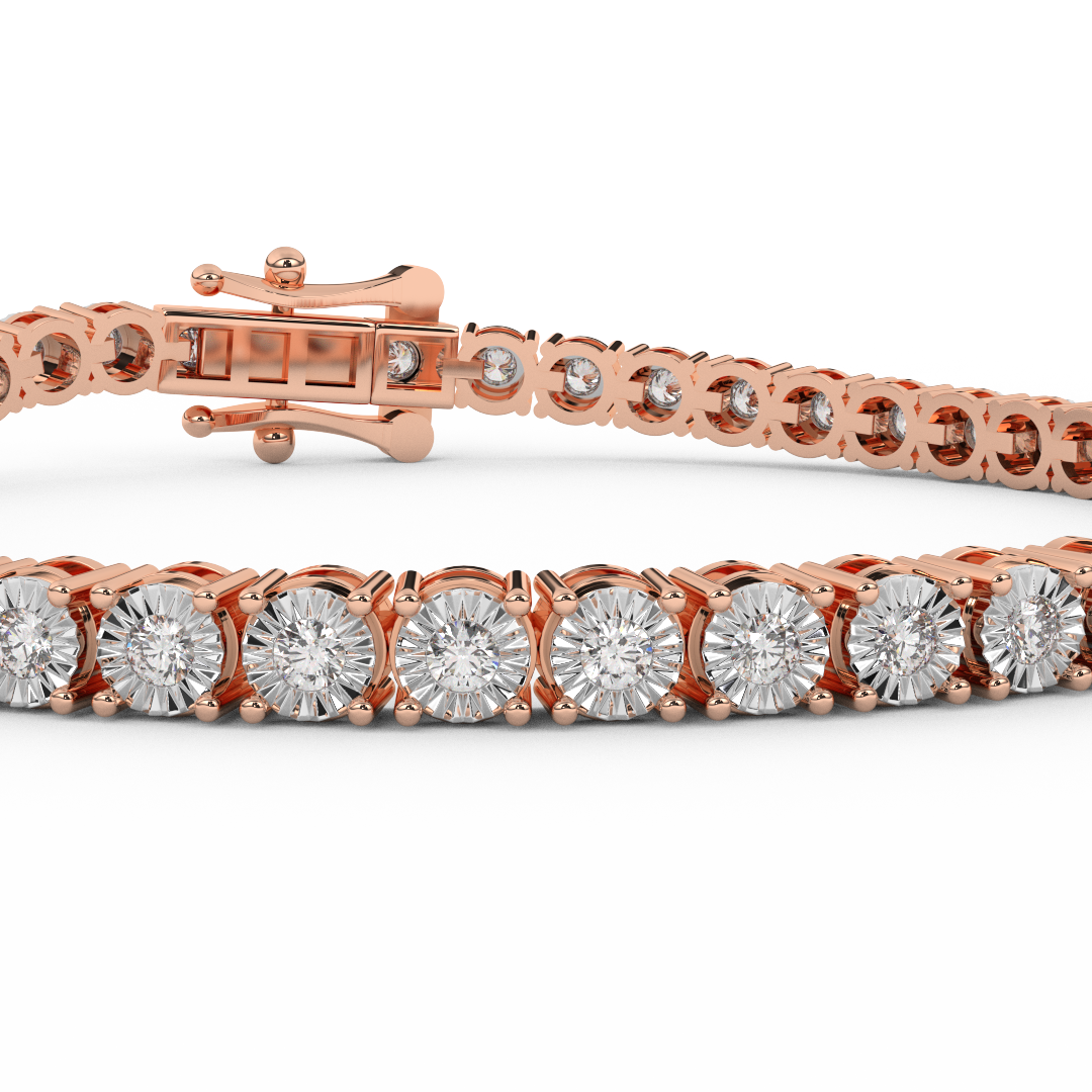 2/3 Cttw Certified Diamond Tennis Bracelet In 14KT Gold