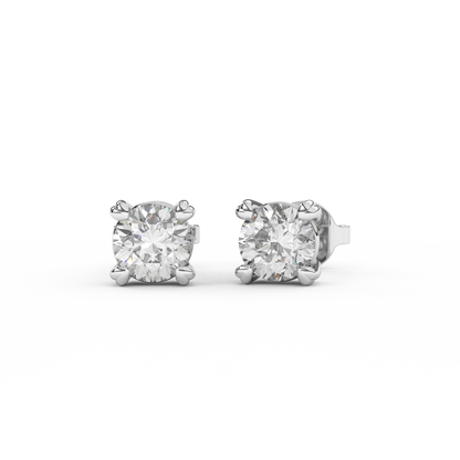 1.00 Carat Certified Natural Diamond Stud Earrings | 14kt Gold