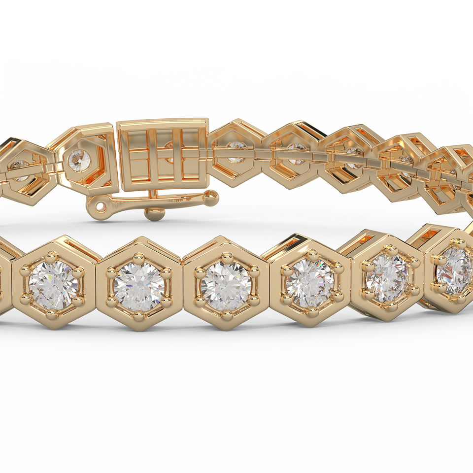 4 3/5 Cttw Certified Diamond Dazzling Tennis Bracelet In 14KT Gold