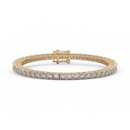 Captivating 4 8/9 Cttw Diamond Eternity Bangle In 14KT Gold | Embrace Eternal Radiance