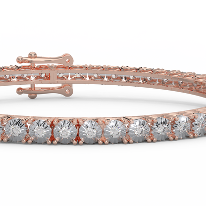 Captivating 4 8/9 Cttw Diamond Eternity Bangle In 14KT Gold | Embrace Eternal Radiance