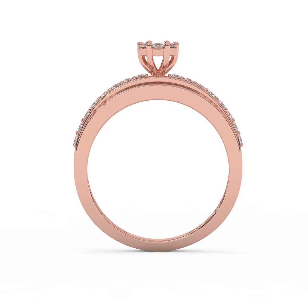 6/7 Cttw Certified Natural Diamond Floris Ring | Timeless Elegance In 14kt Gold