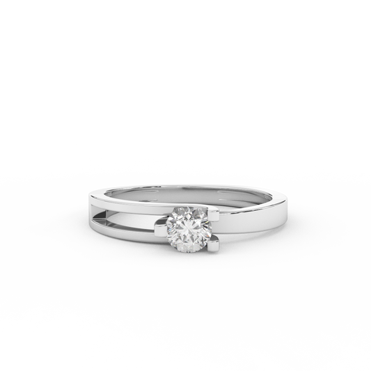 Delicate 2/7 Carat Certified Diamond Solitaire Engagement Ring