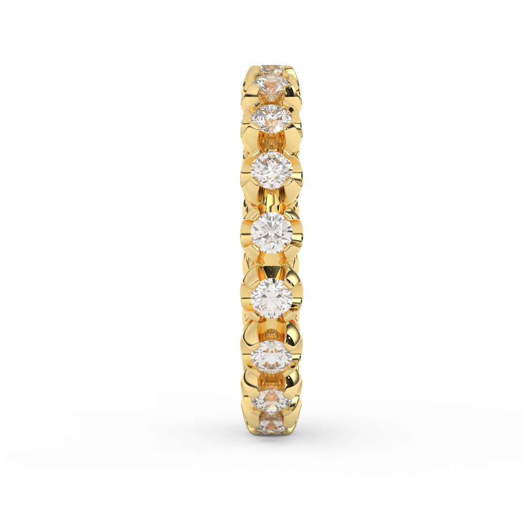 Certified Natural 1 2/5 Cttw Vittore Design Eternity Band In 14kt Gold