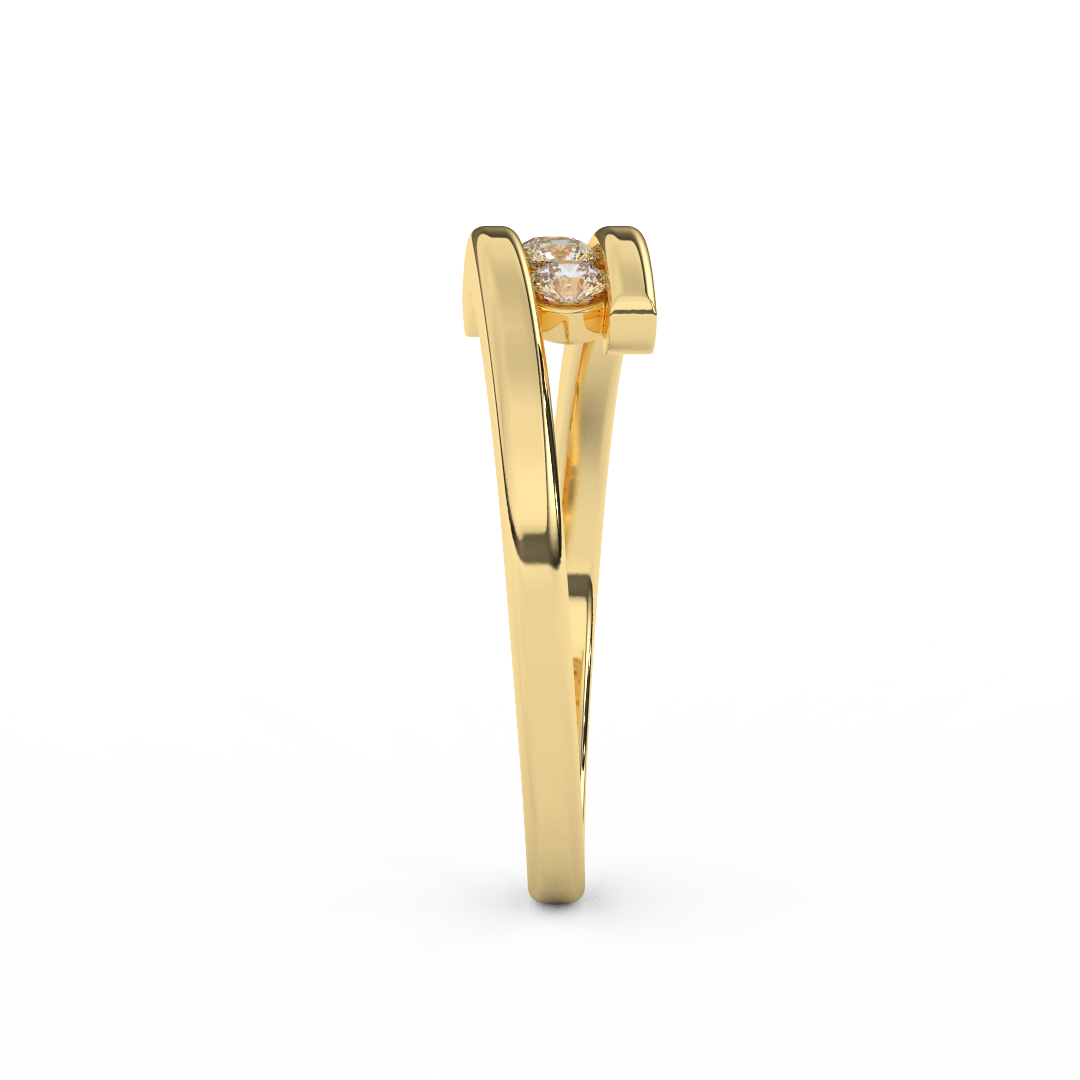 1/4 Cttw Certified Diamond Four-Stone Bypass Ring In 14kt Gold