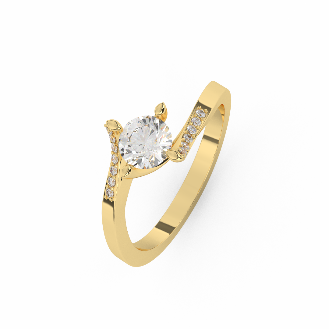 4/7 Cttw Certified Diamond Ring In 14kt Gold