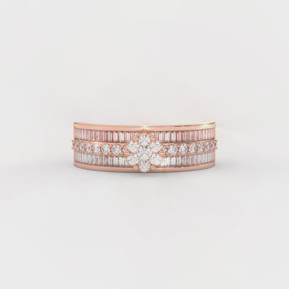 6/7 Cttw Certified Natural Diamond Floris Ring | Timeless Elegance In 14kt Gold