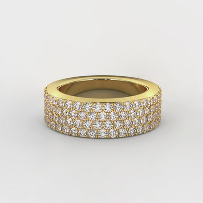 Certified Natural Diamond 3.00 Cttw Eternity Band In 14kt Gold