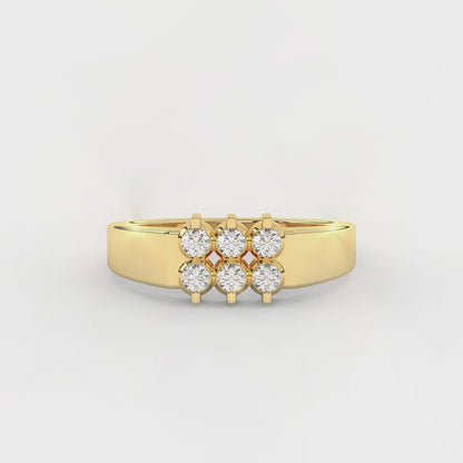 Certified Natural Diamond 1/3 Cttw Boulevard Designer Ring In 14kt Gold