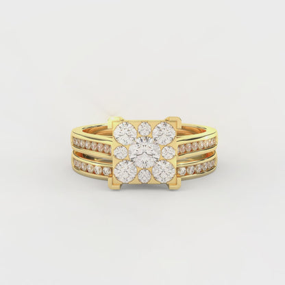 Certified Natural Diamond 1 1/5 Cttw Bridal Set In 14kt Gold - Timeless Elegance